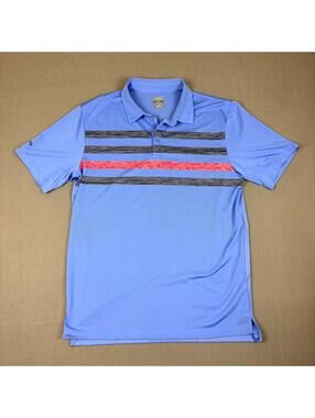 Callaway Opti-Dri Men's Golf Polo Shirt XL Blue with Striped Design